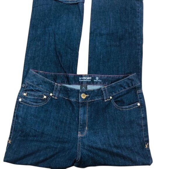 Lane Bryant Women's Slim Fit Boot Cut Leg Denim Jeans Blue Size 16 - Picture 1 of 7